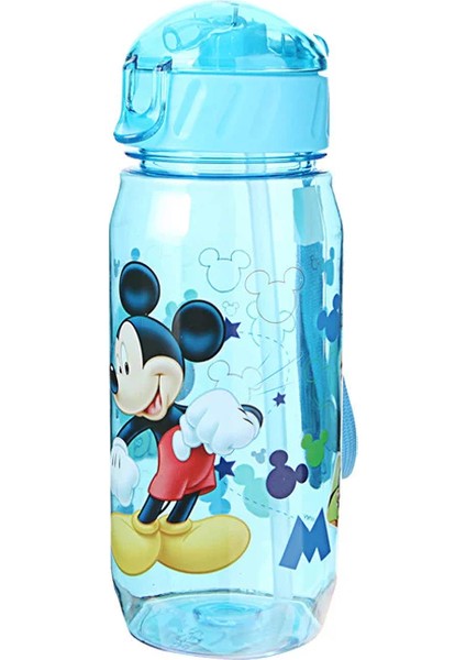 Karikatür Pipetli Su Şişesi 450 ml (Yurt Dışından)