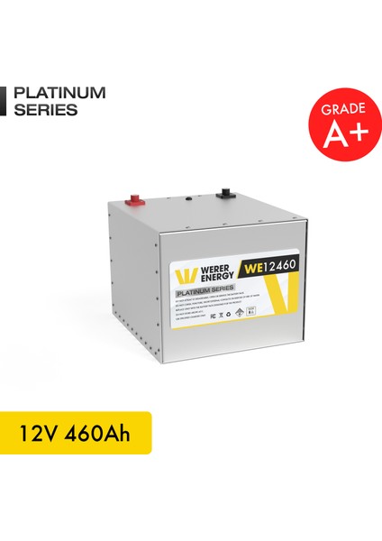 12V 460Ah LiFePO4 Platinum Series Bluetooth'lu Lityum Demir Fosfat Akü