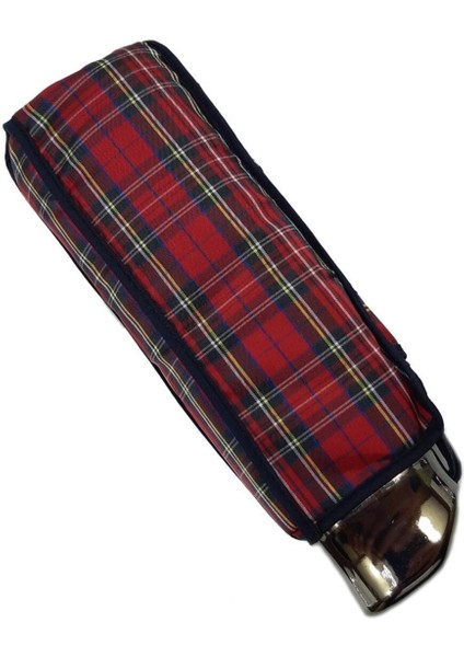 Tekno Trust Snotline-April Mini Bayan Şemsiye Manuel Açılır-Kapanır 90 cm Çap Kapalı 20 cm Cep Boy Vizon Ekose