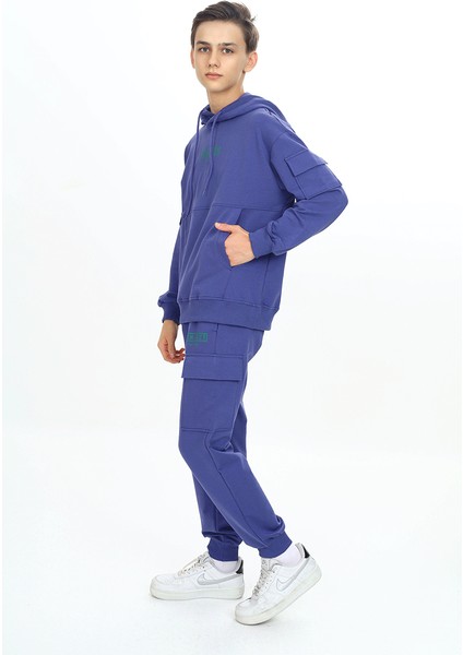 Erkek Çocuk Iki Iplik Kumaş Kapüşonlu Yaka Baskılı Eşofman Takımı fiyatları