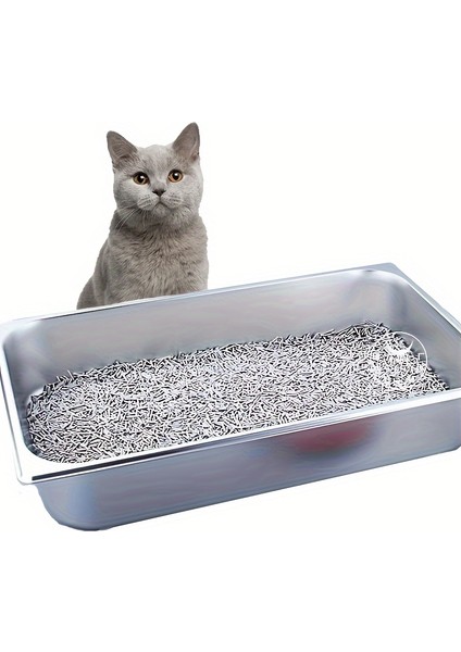 Paslanmaz Çelik Kedi Tuvaleti (Yurt Dışından)