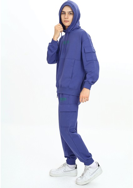 Erkek Çocuk Iki Iplik Kumaş Kapüşonlu Yaka Baskılı Eşofman Takımı indirimleri