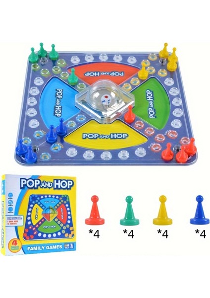 Aile Parti ve Arkadaşlar Için Klasik Uçan Satranç Oyuncakları Pop ve Hop Uçan Satranç (Yurt Dışından)