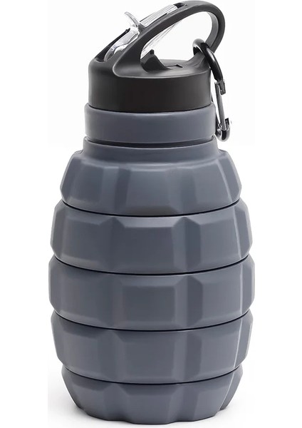 Tcherchı Yaratıcı Katlanabilir Su Şişesi Mutfak Aksesuarları Silikon Sürme Yürüyüş Kamuflaj Paslanmaz Çelik Su Şişesi (Yurt Dışından)