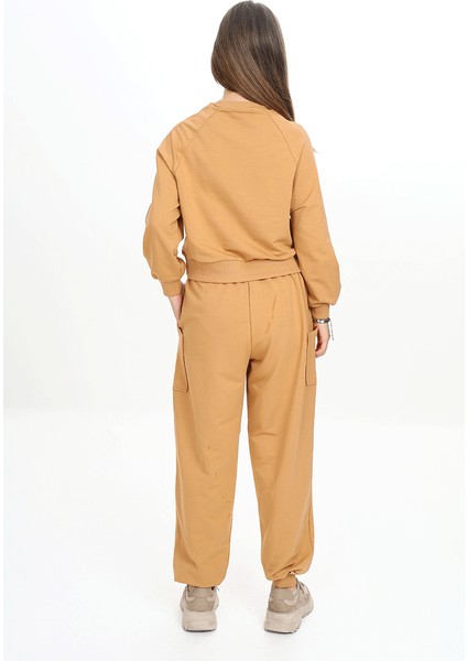 Kız Çocuk Bisiklet Yaka Baskılı Eşofman Takımı fırsatları