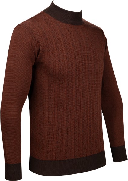 Erkek Yarım Balıkçı Yaka Triko Kazak Desenli Kol ve Bel Lastikli Çelik Örgü Klasik Kalıp - 5005B fiyatları