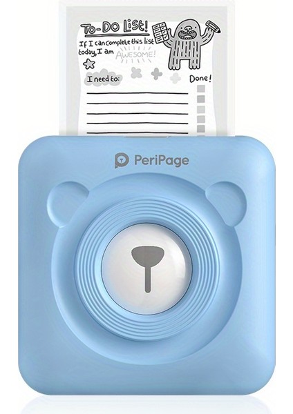 Peripage A6 Mini Yazıcı Taşınabilir Termal Yazıcı Bt Kablosuz Akıllı Yazıcı Fotoğraf Resmi Okul Ofisi Makbuz Etiketi Notu Mavi (Yurt Dışından)