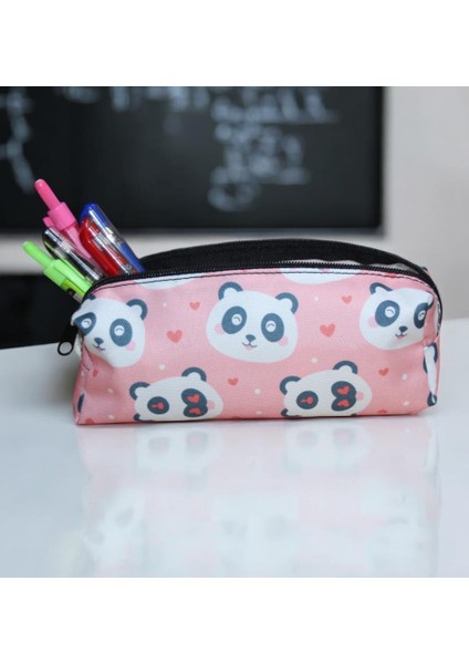 Pembe Panda Desenli Tatlı Kalemlik Okul Kalemliği fırsatları