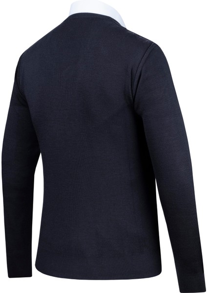 Erkek V Yaka Triko Kazak Desenli Kol ve Bel Lastikli Çelik Örgü Klasik Kalıp - 5007D fırsatları