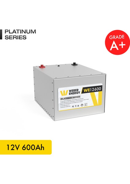 12V 600Ah LiFePO4 Platinum Series Bluetooth'lu Lityum Demir Fosfat Akü