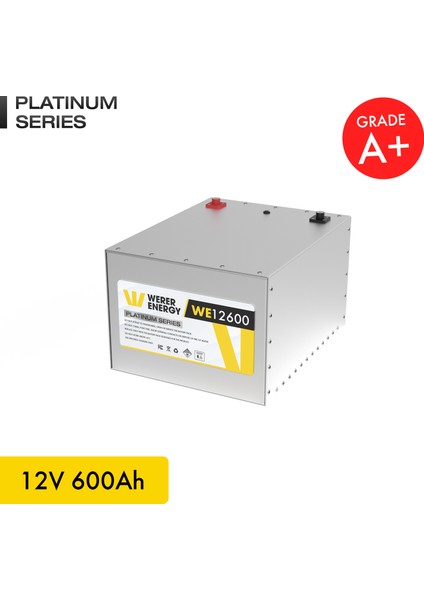 12V 600Ah LiFePO4 Platinum Series Bluetooth'lu Lityum Demir Fosfat Akü