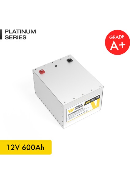 12V 600Ah LiFePO4 Platinum Series Bluetooth'lu Lityum Demir Fosfat Akü