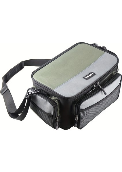 Tcherchı Düz Renk Desenli Spor Tarzı Takım Çantası - Fermuar Kapatmalı Naylon Çok Amaçlı Balıkçılık Takımı Çantası, Kamp Için Normal Su Geçirmez (Yurt Dışından)