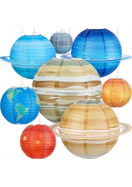 8 Paket Canlı Kağıt Uzay Feneri (Yurt Dışından)