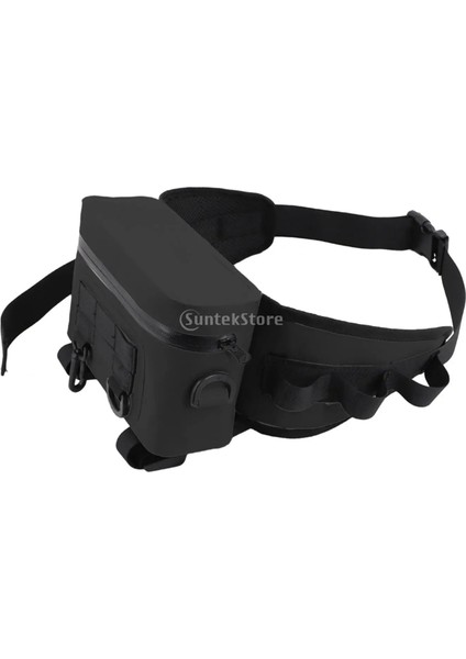 Tcherchı Olta Takımı Saklama Çantası Fanny Paketi Bel Paketi Avcılık Için Sinek Balıkçılık Siyah (Yurt Dışından)