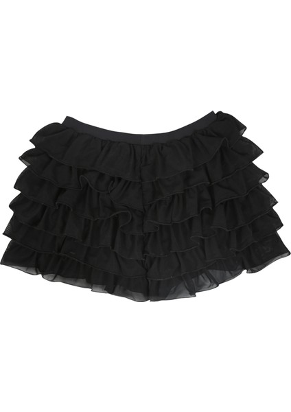 Rummos Kadın Tül Fırfırlı Kısa Etek Siyah Dokuma Kumaş ile Şık Tasarım fiyatları
