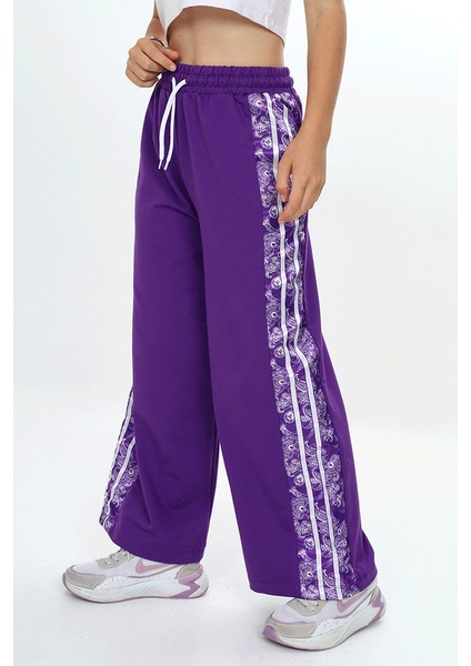 Kız Çocuk Rahat ve Şık Yan Desenli Jogger Pantolon modelleri