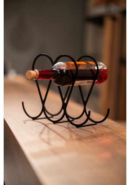 Metal Modern Şaraplık - Lüks Sunum - Cherry