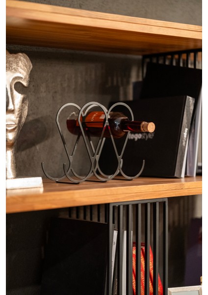 Metal Modern Şaraplık - Lüks Sunum - Cherry