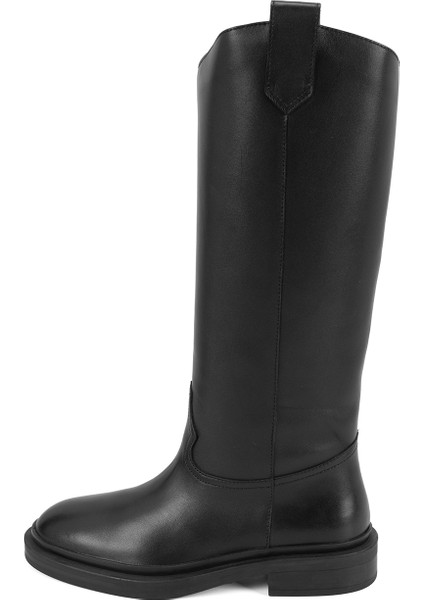 Loar Siyah Kadın Deri Çizme modelleri