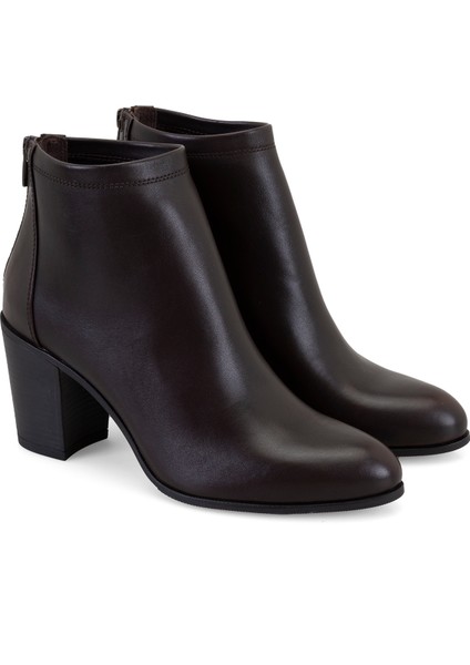 Nillie Kahve Kadın Deri Bot