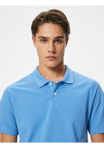 Slim Fit Tişört Polo Yaka Kısa Kollu Pamuklu fiyatları