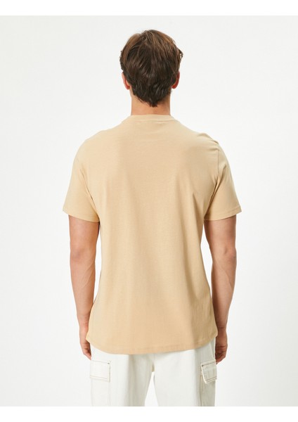 Baskılı Tişört Kısa Kollu Bisiklet Yaka Pamuklu fırsatları