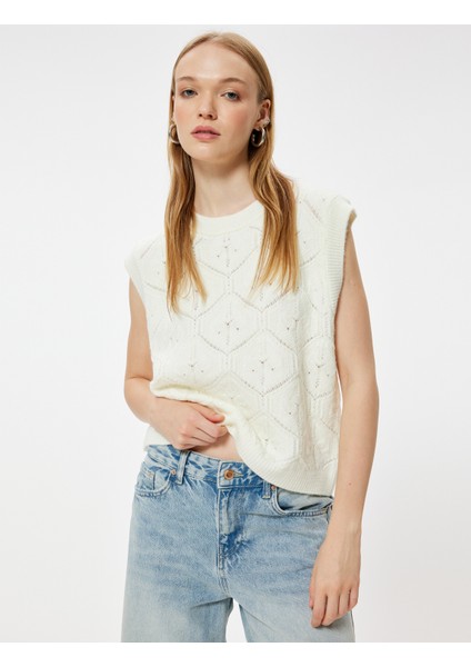 Kolsuz Kroşe Süveter Bisiklet Yaka