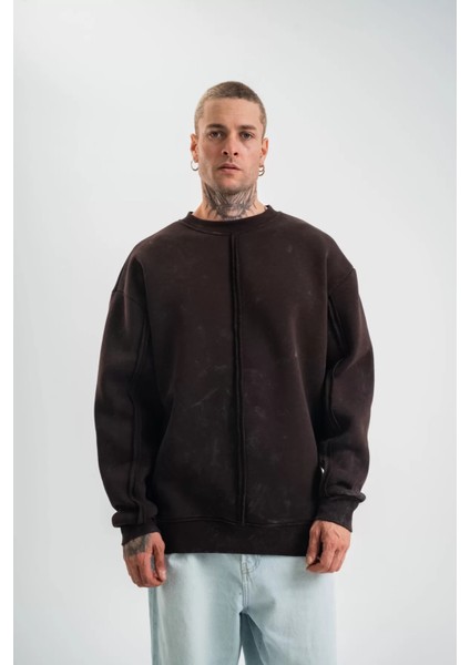 Premium Kalite Bisiklet Yaka Yıkamalı Sweatshirt