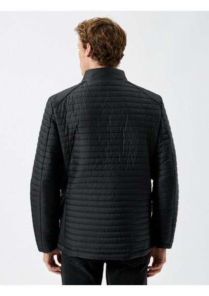 Mevsimlik Ceket Dik Yaka Fermuarlı Cep Detaylı fırsatları