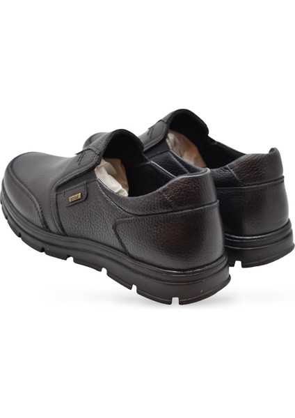 TAB1645-S Kışlık Tam Ortopedik Taban %100 Hakiki Deri Bağcıksız Erkek Ayakkabı Kauçuk Kaymaz Taban indirimleri