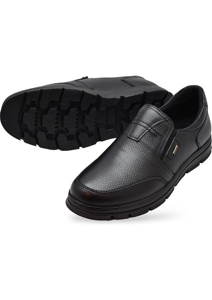 TAB1645-S Kışlık Tam Ortopedik Taban %100 Hakiki Deri Bağcıksız Erkek Ayakkabı Kauçuk Kaymaz Taban modelleri