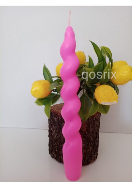3'lü Açık Pembe Renk Italyan Burgulu Şamdan Soya Mumu Doğal Kokulu Uzun Çubuk Konik Burgu Spiral Mum fırsatları