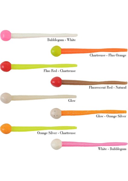 Powerbait Floating Mice Tails Orange White-Bubblegum 8 cm Silikon Yem 13 Adet fiyatları