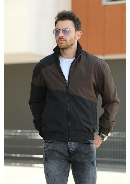 Phnom Su Itici Şerit Detaylı Erkek Dik Yaka Mevsimlik Mont Yağmurluk modelleri