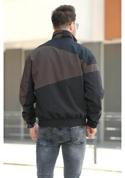 Phnom Su Itici Şerit Detaylı Erkek Dik Yaka Mevsimlik Mont Yağmurluk fırsatları