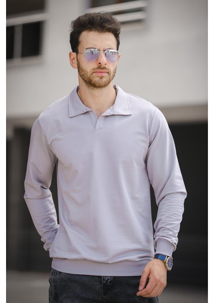 Hoek Slim Fit Patlı Yakalı Erkek Sweatshirt fiyatları