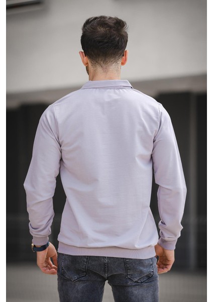 Hoek Slim Fit Patlı Yakalı Erkek Sweatshirt modelleri