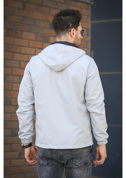Roseau Slim Fit Su Itici Cep Detaylı Kapüşonlu Erkek Mevsimlik Mont Yağmurluk fırsatları