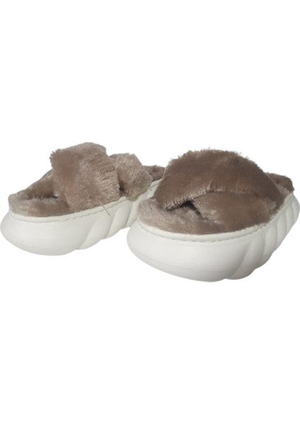 Akınal Bella Kadın Vizon Çapraz Model Peluş Ultra Hafif Günlük Terlik AKB995-998 fiyatları