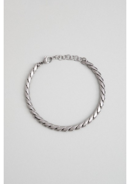 Sarmal Tasarım Erkek Çelik Bileklik