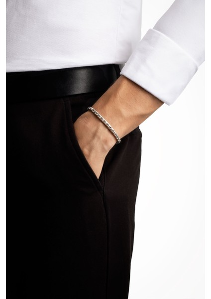 Sarmal Tasarım Erkek Çelik Bileklik modelleri