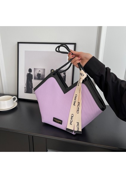 Kadın Çantaları 2024 Bahar Yeni Rahat Çok Yönlü Büyük Kapasiteli Işe Gidiş Çantası Kore Tarzı Moda Omuz Çantası (Yurt Dışından)