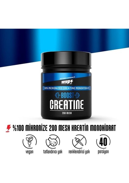 Boost Creatine Saf Mikronize Kreatin Monohidrat (120 gr 40 Servis)