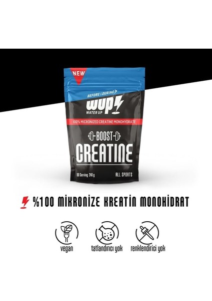 Boost Creatine Saf Mikronize Kreatin Monohidrat (240 gr 80 Servis)