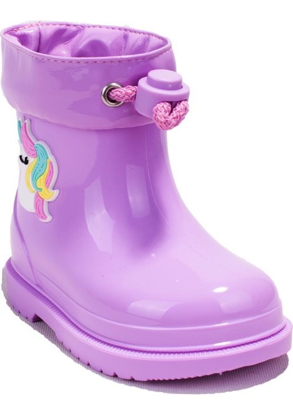 W10253 Bimbi Unicornio Lila Ortopedik Kız Çocuk Yağmur Çizme