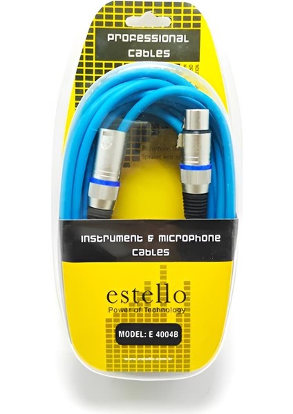 E4004B Xlr Erkek-Xlr Dişi Pvc Ara Kablo,8 Metre