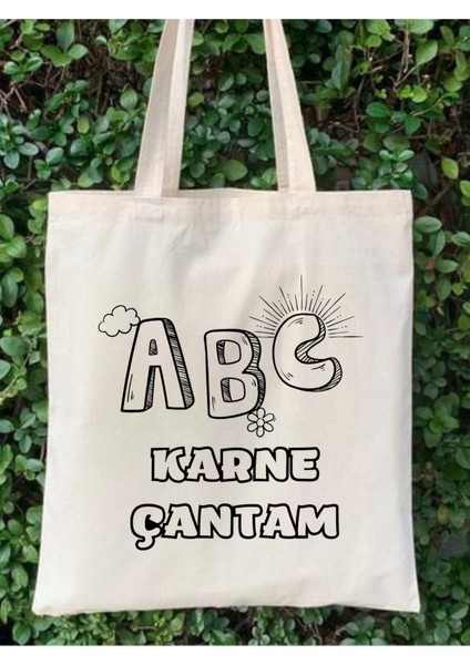 Karne Çantası, Karne Hediyesi Boyama Çanta, Anaokulu Ilkokul Etkinlik, Boyama Bez Çanta