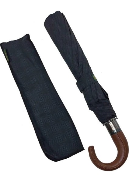 Tekno Trust Snotline- April Erkek Kahverengi Deri Saplı Baston Şemsiye