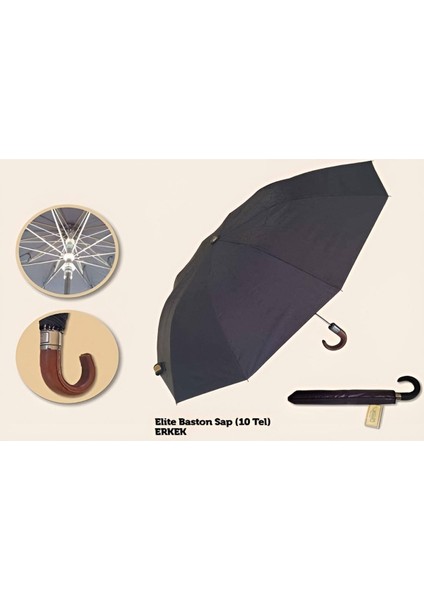 Tekno Trust Snotline- April Erkek Kahverengi Deri Saplı Baston Şemsiye fırsatları